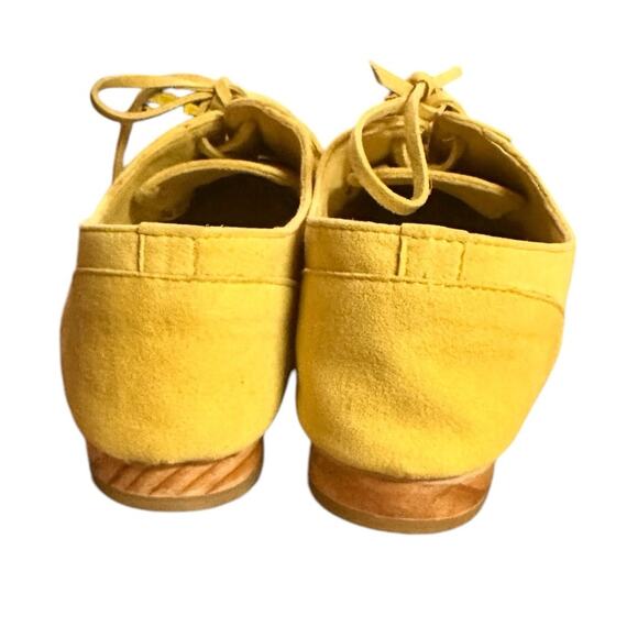 Bhava Yellow Vegan Suede Oxford Jazz Shoes, size 10 - Picture 4 of 6